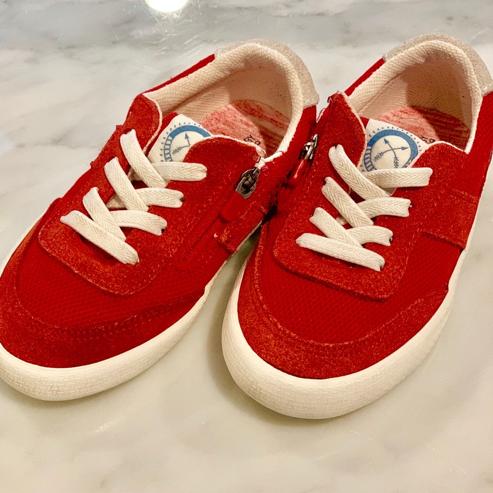 Zara Kids Red Suede Sneakers 24 (US 7/8)
